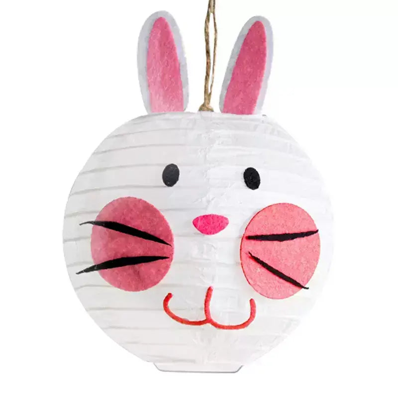 Pink Easter Bunny Lanterns 3pk
