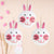 Pink Easter Bunny Lanterns 3pk