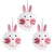 Pink Easter Bunny Lanterns 3pk