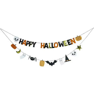 Happy Halloween Paper Banner Bunting 2pk