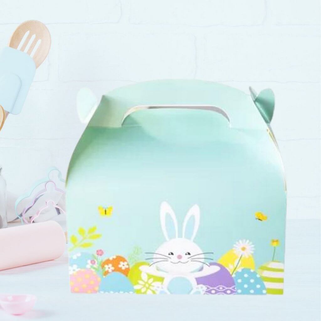 Pastel Blue Easter Bunny Treat Boxes 6pk