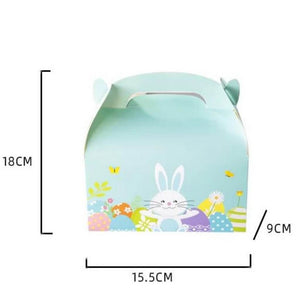 Pastel Blue Easter Bunny Treat Boxes 6pk