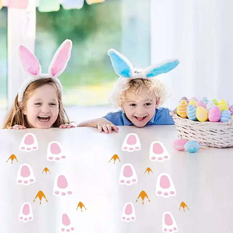 Easter Bunny Footprints Stickers