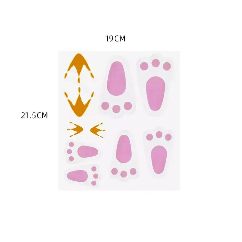 Easter Bunny Footprints Stickers