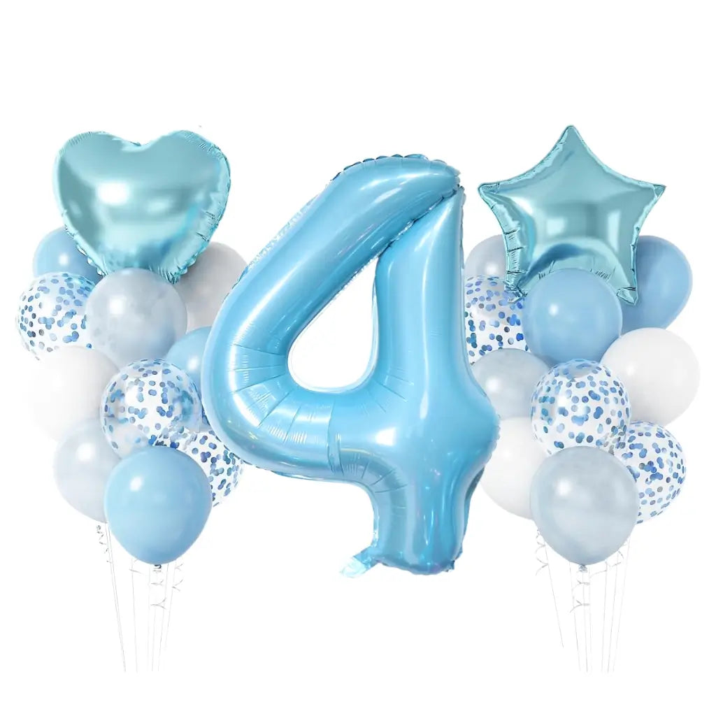 Pastel Blue Birthday Balloon Bundle 23pk number 4
