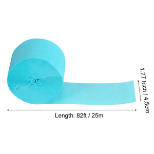 Pastel Blue Crepe Paper Streamer Roll 25m