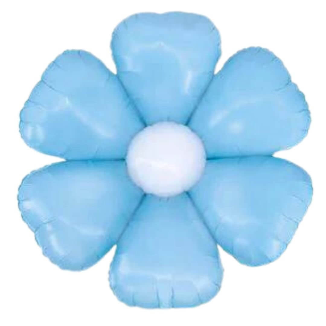 Pastel Blue Daisy Shaped Foil Balloon