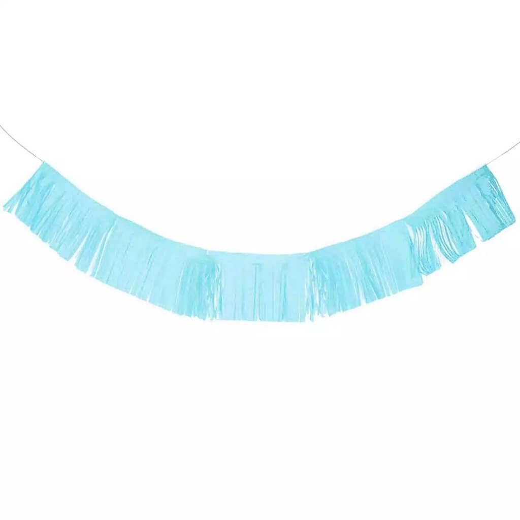 Pastel Blue Foil Tinsel Fringe Rain Foil Banner Wall Backdrop Decorations