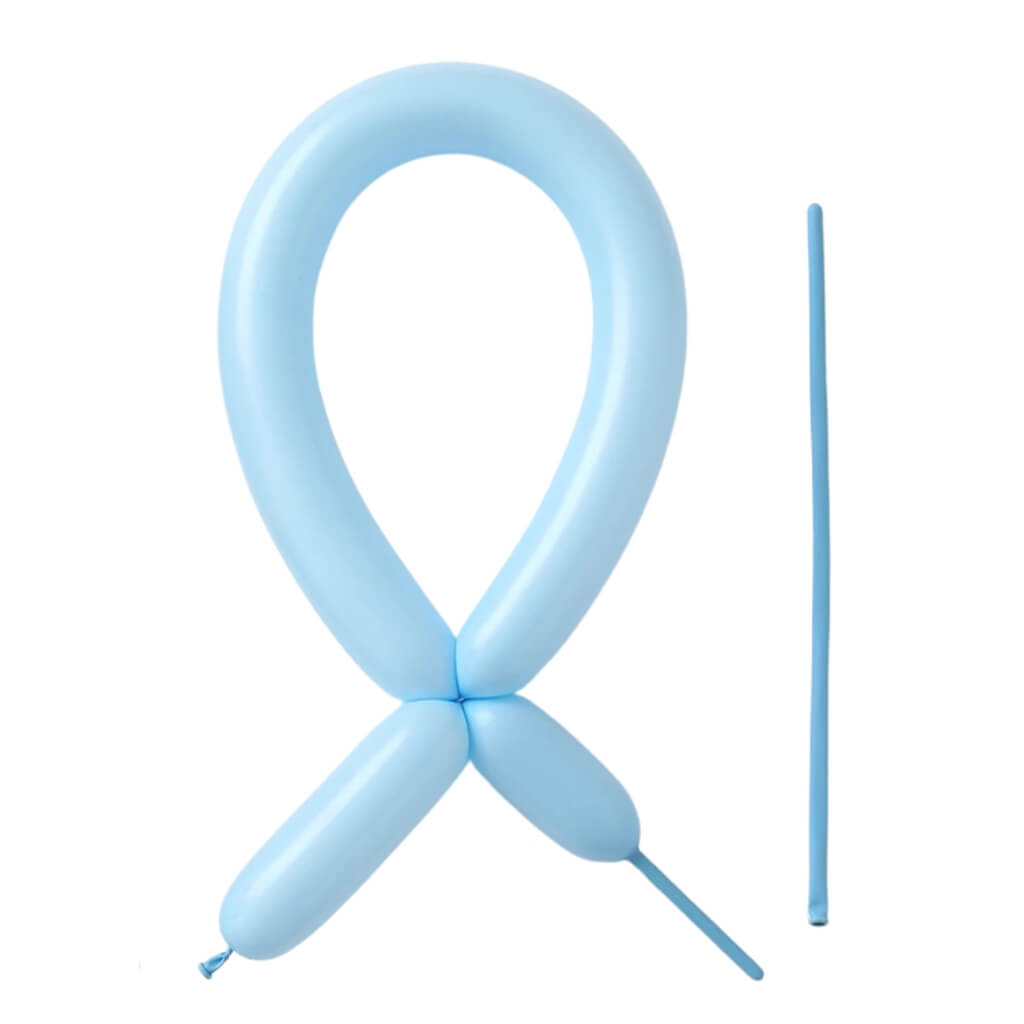 pastel blue long modelling twist latex balloons 10 pack party decorations