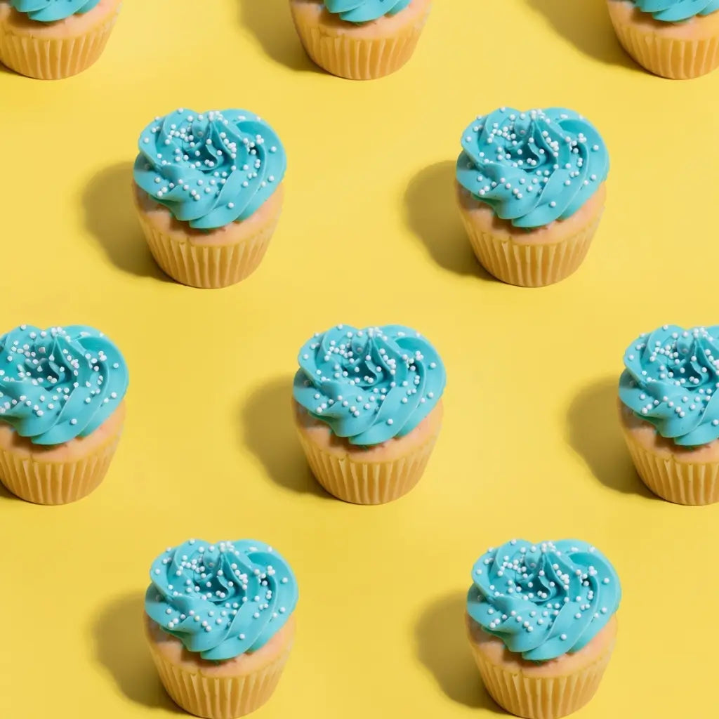 Matte pastel blue sugar beads for decorating desserts