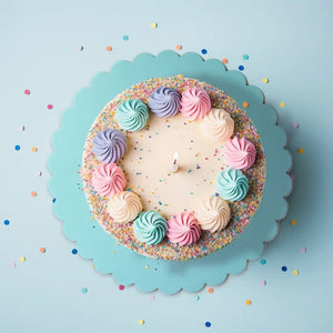 Papyrus pastel blue compressed board for cake presentation