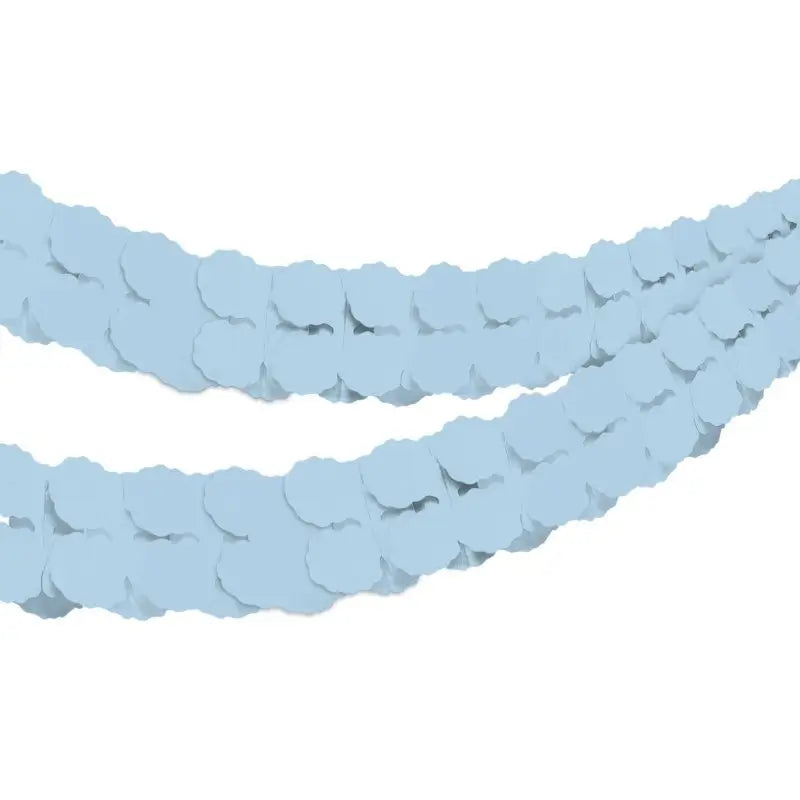 Pastel Blue Tissue Paper Garland 4m