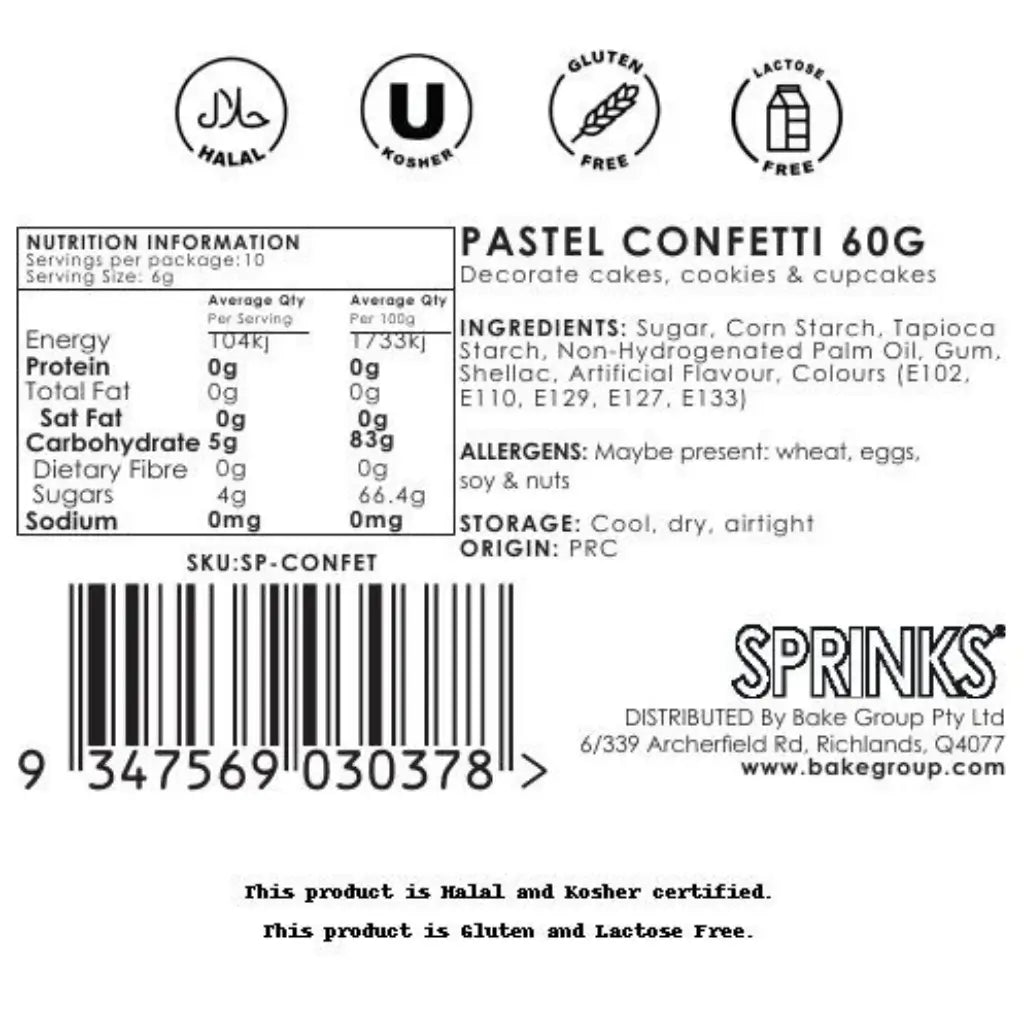 Flat round pastel sprinkles for cupcake decorating ingredients
