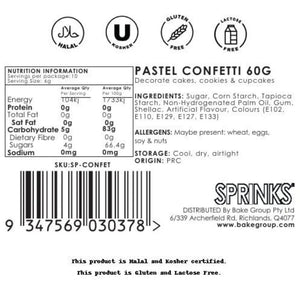 Flat round pastel sprinkles for cupcake decorating ingredients