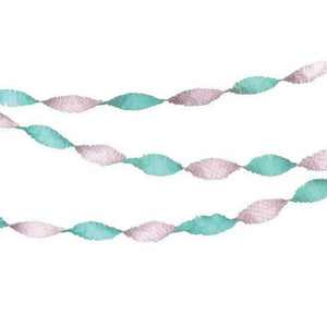 Pastel Fringe Paper Garland blue pink