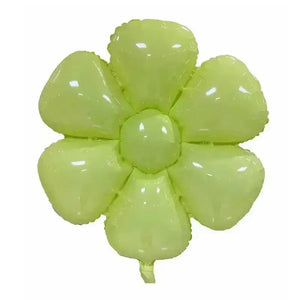 Pastel Green Daisy Shaped Foil Balloon