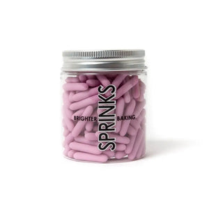 Lilac rod shaped sprinkles for cupcakes and cookies