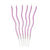 Wavy Pastel Lilac Candles 6pk