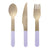 Pastel Lilac Wooden Cutlery Set 30pk