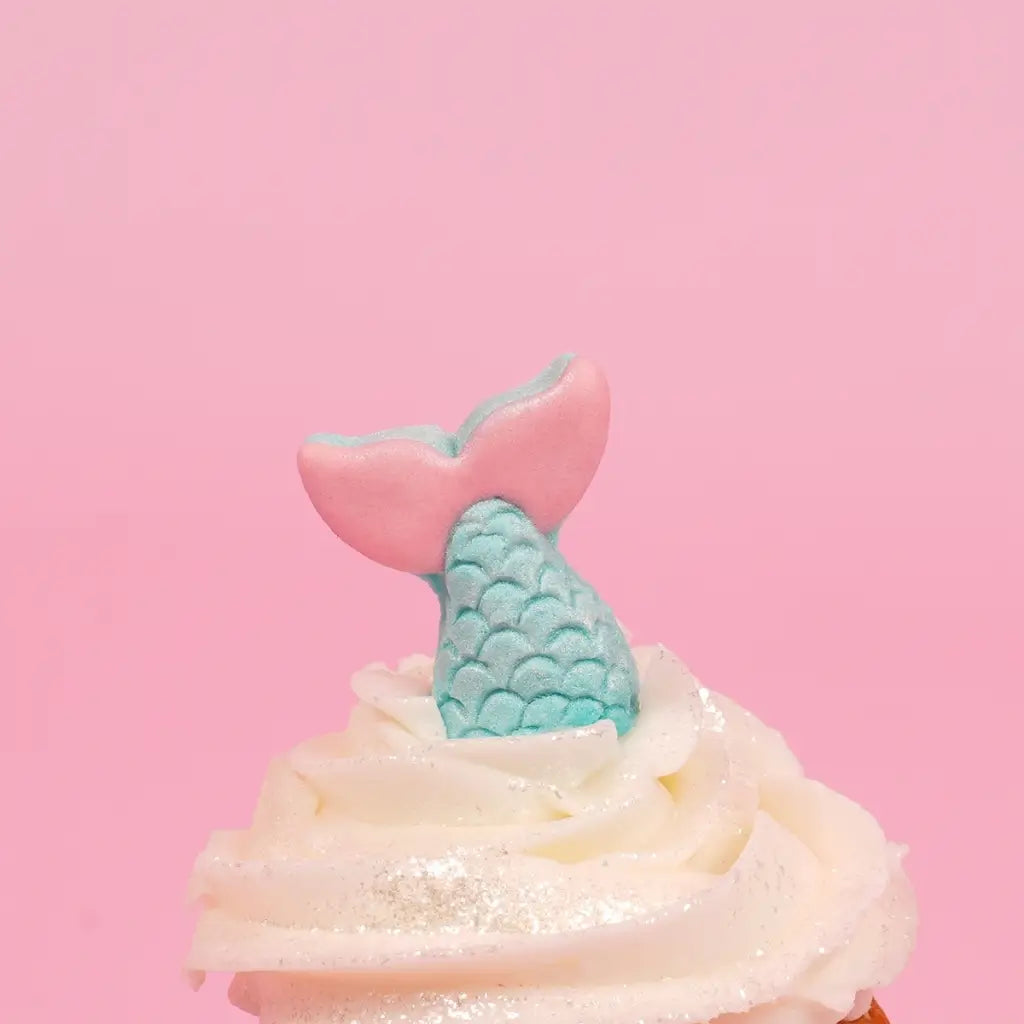 Mermaid tail icing decorations for an under-the-sea birthday party