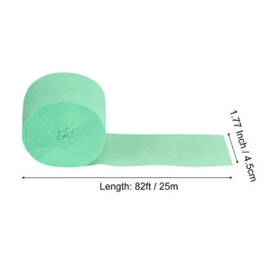 Pastel Mint Green Crepe Paper Streamer Roll 25m