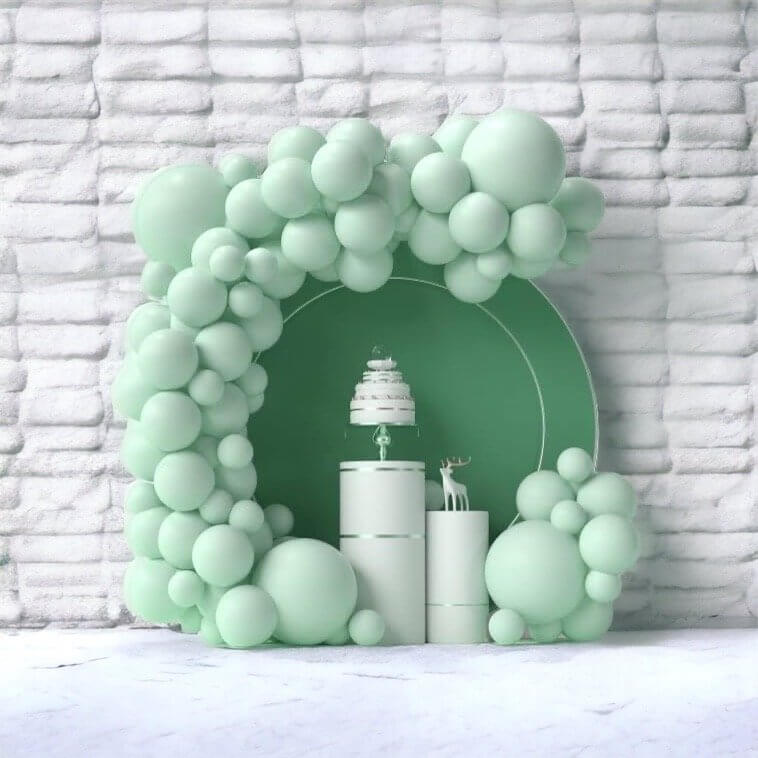 Latex Balloon Garland DIY Kit 86pcs - Pastel Mint Green
