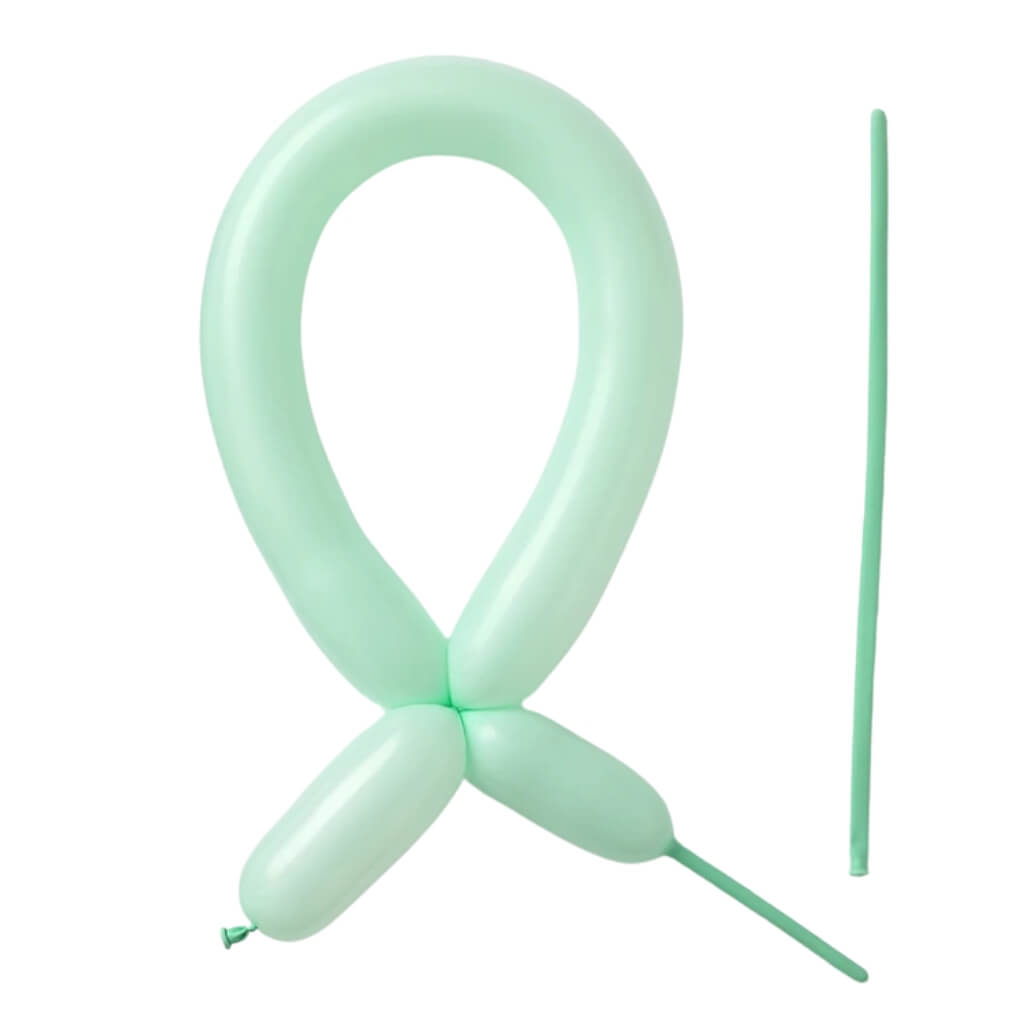 pastel mint green long modelling twist latex balloons 10 pack party decorations