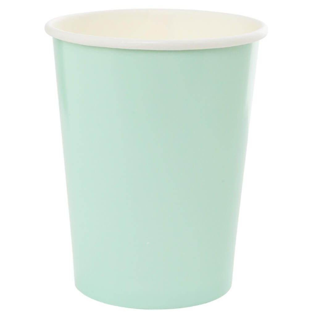 Pastel Mint Green Paper Cups 260ml 10pk