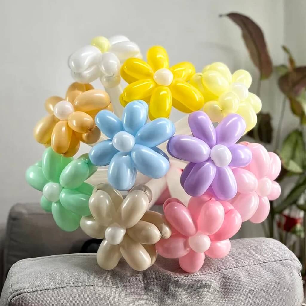 pastel long modelling twist latex balloons 10 pack party decorations 8 colours