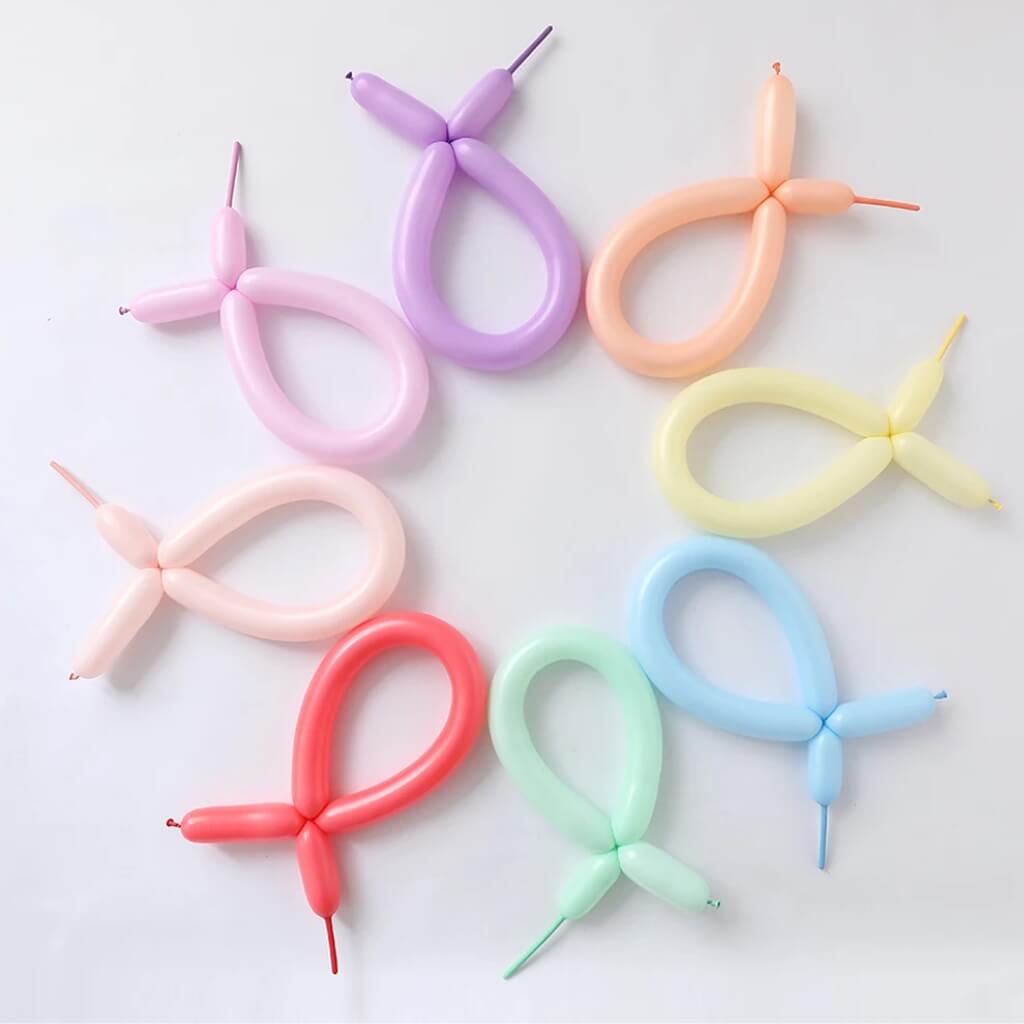 pastel long modelling twist latex balloons 10 pack party decorations 8 colours