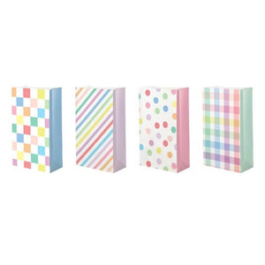 Pastel paper party loot bags pack of 8