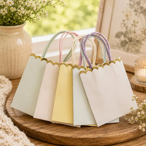 Baby shower pastel gift bags assorted colours