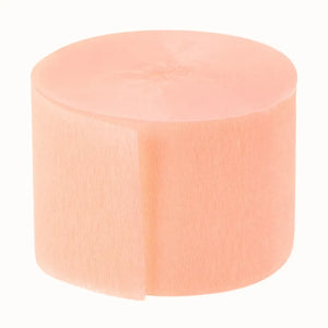 Pastel Peach Crepe Paper Streamer Roll 25m