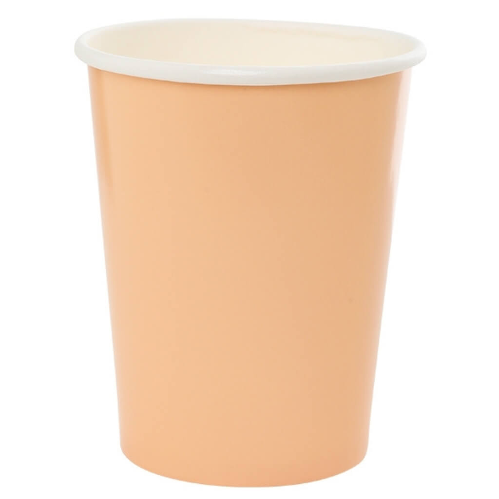 Pastel Peach Paper Cups 260ml 10pk