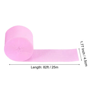 Pastel Pink Crepe Paper Streamer Roll 25m