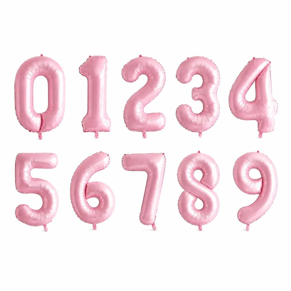 jumbo Pastel pink number foil balloon 40 inch 0 to 9