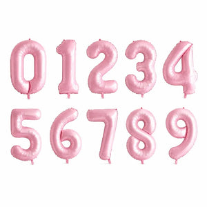 jumbo Pastel pink number foil balloon 40 inch 0 to 9