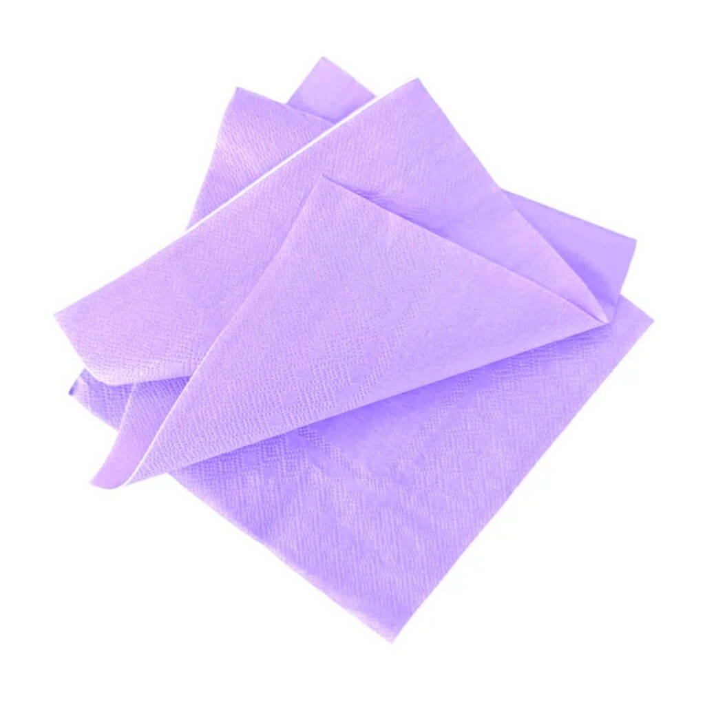 Pack of 30 light purple lunch napkins for weddings and parties