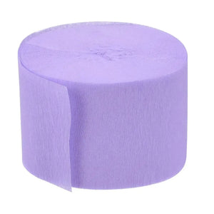 Pastel Purple Crepe Paper Streamer Roll 25m