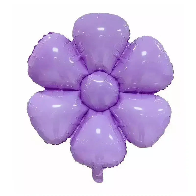 Purple flower-shaped balloon on a light background