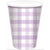 Pastel Purple Gingham Paper Cups 266ml 8pk