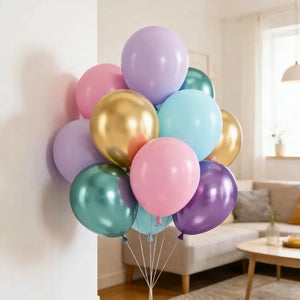 Pastel rainbow party balloons