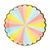 Pastel Rainbow Candy Stripe gold edging Large Paper Plates 23cm 8pk