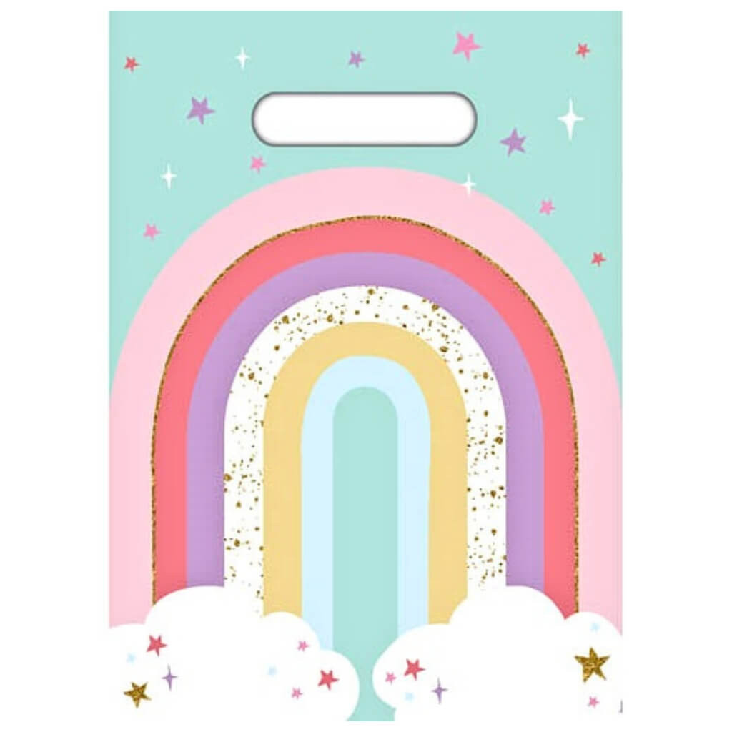 Rainbow Party Loot Bags for kids birthday