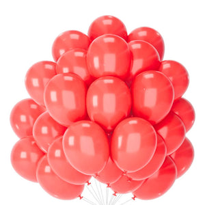 Pastel Red Macaron Latex Balloons 10pk christmas valentines day proposal party decorations