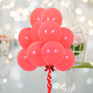 Pastel Red Macaron Latex Balloons 10pk christmas valentines day proposal party decorations