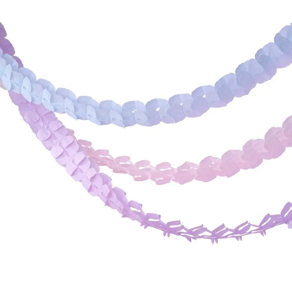 Pastel Wave Honeycomb Hanging Garlands 2.8m 3 Pack