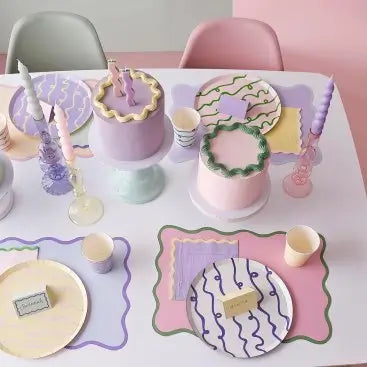pastel wave party decorations