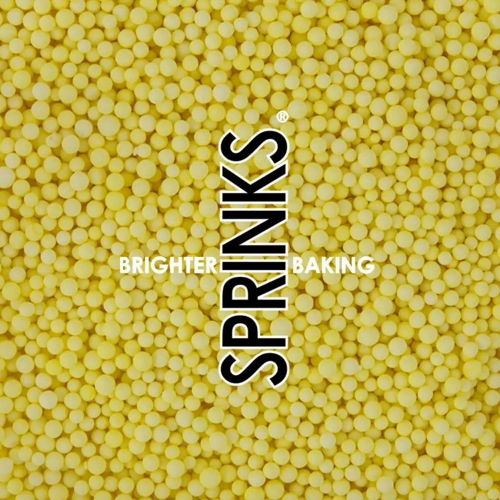 Nonpareils sprinkles in pastel lemon for cookies and cakes