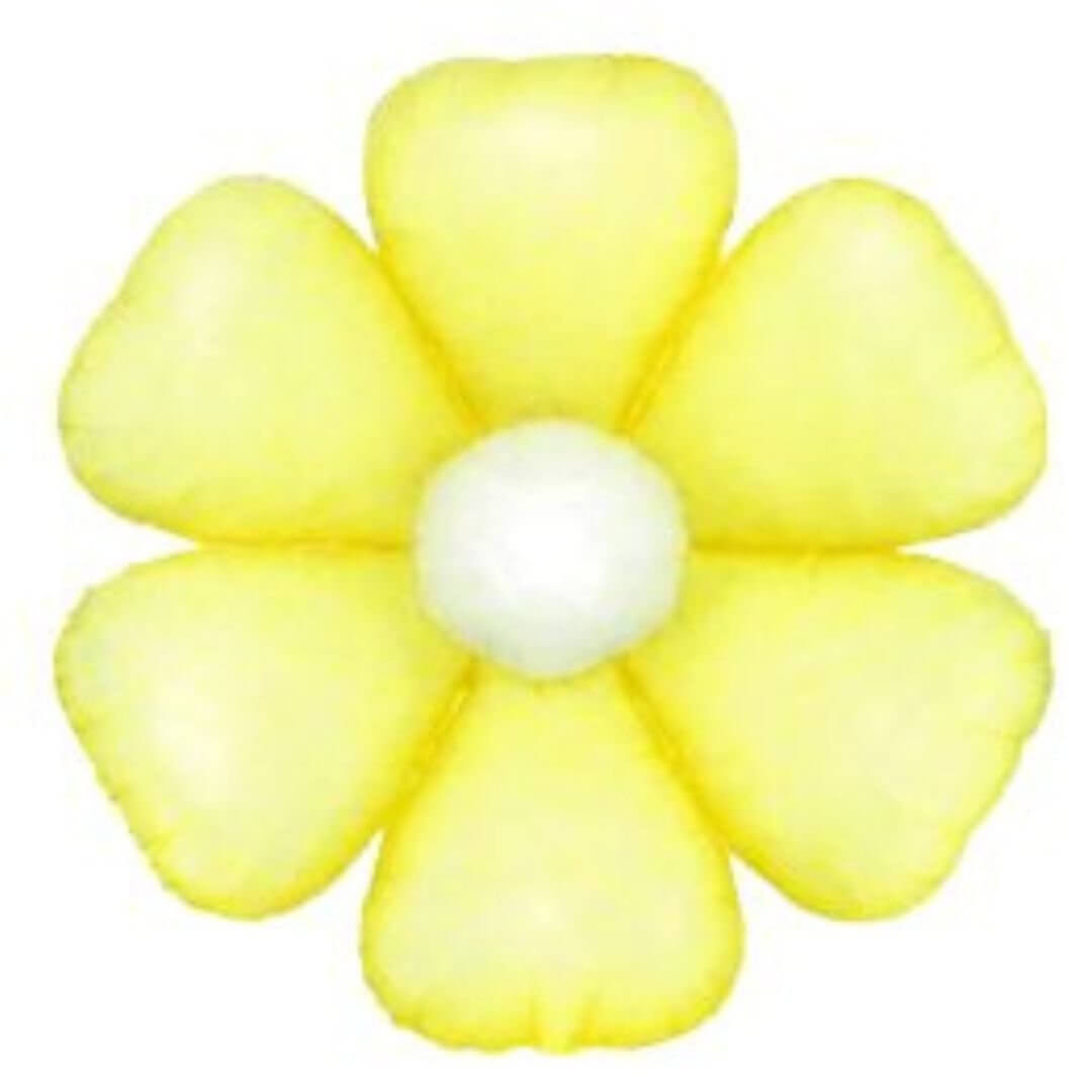 Pastel Yellow White Centre Daisy Flower Foil Balloon